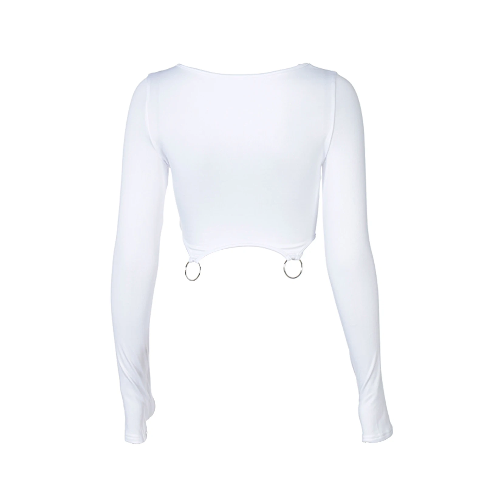 Женский сексуальный топ повседневное одноцветное Цвет с длинными рукавами