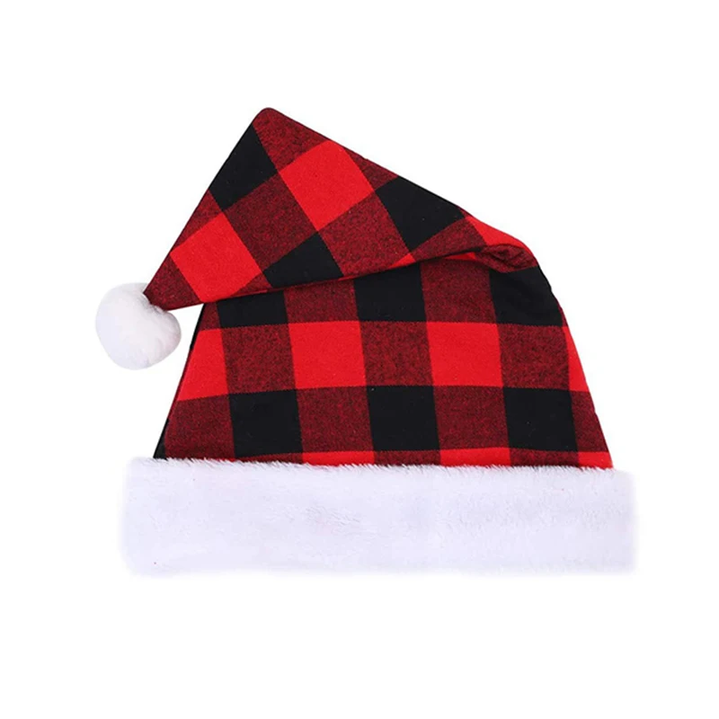 Черный красный плед бархатный шар Санта Клаус шляпа рождественские украшения