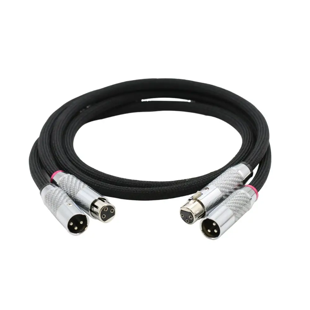 Hi Fi QED Подпись посеребренный XLR аудио кабель из углеродного волокна 3pin разъем
