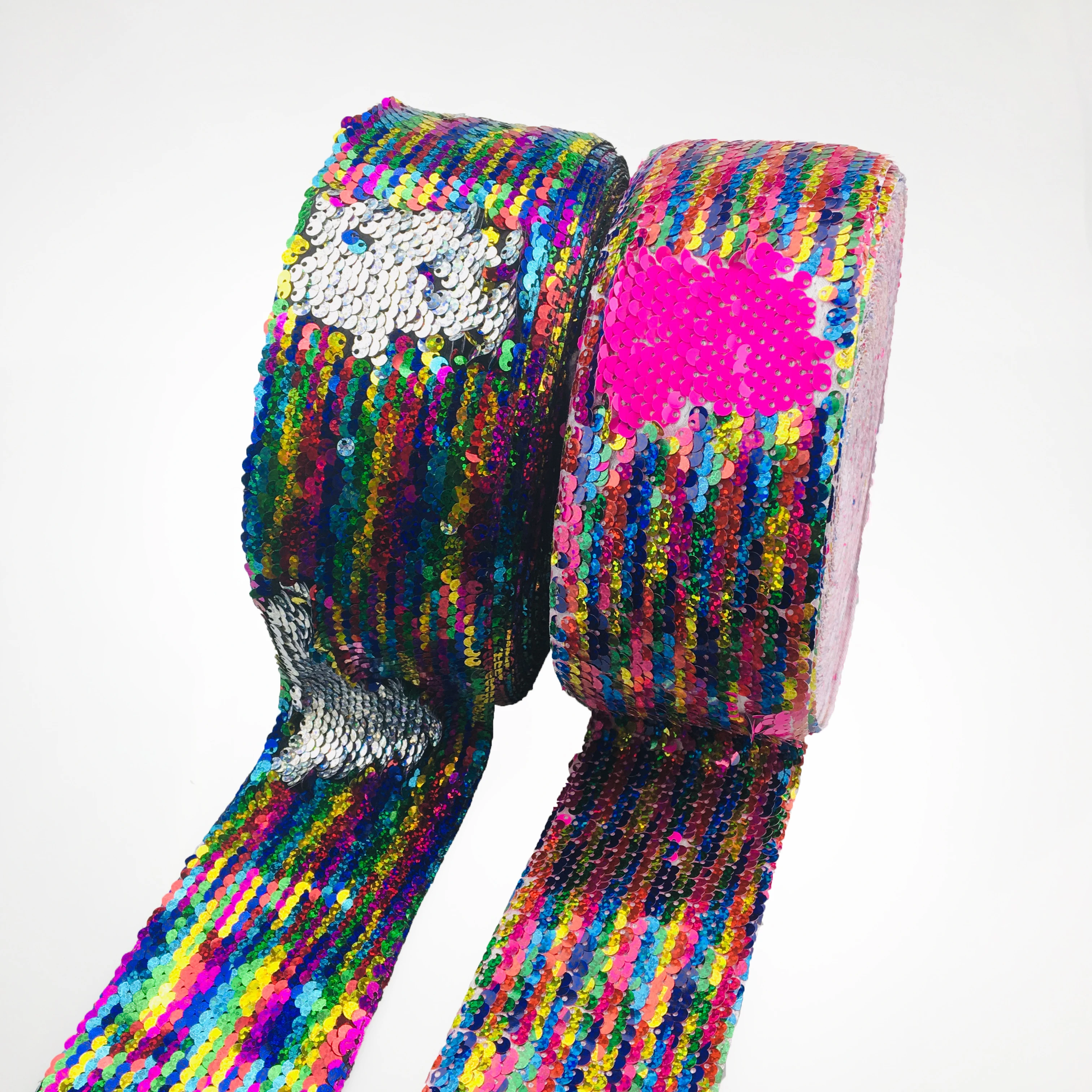 3-дюймовая широкая 75 мм Двусторонняя тканевая лента с блестками | Дом и сад