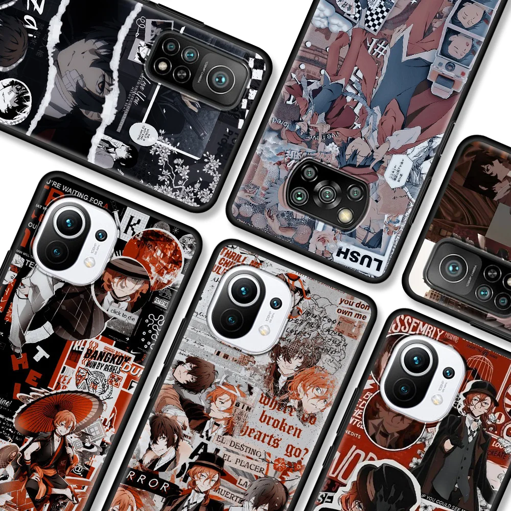 

Bungo Stray Dog Anime Case for Xiaomi Mi 10T Pro 11 Lite 5G Note 10 9T CC9 CC9E 8 9 11UItra 11X 9 SE Back Phone Cover Bag