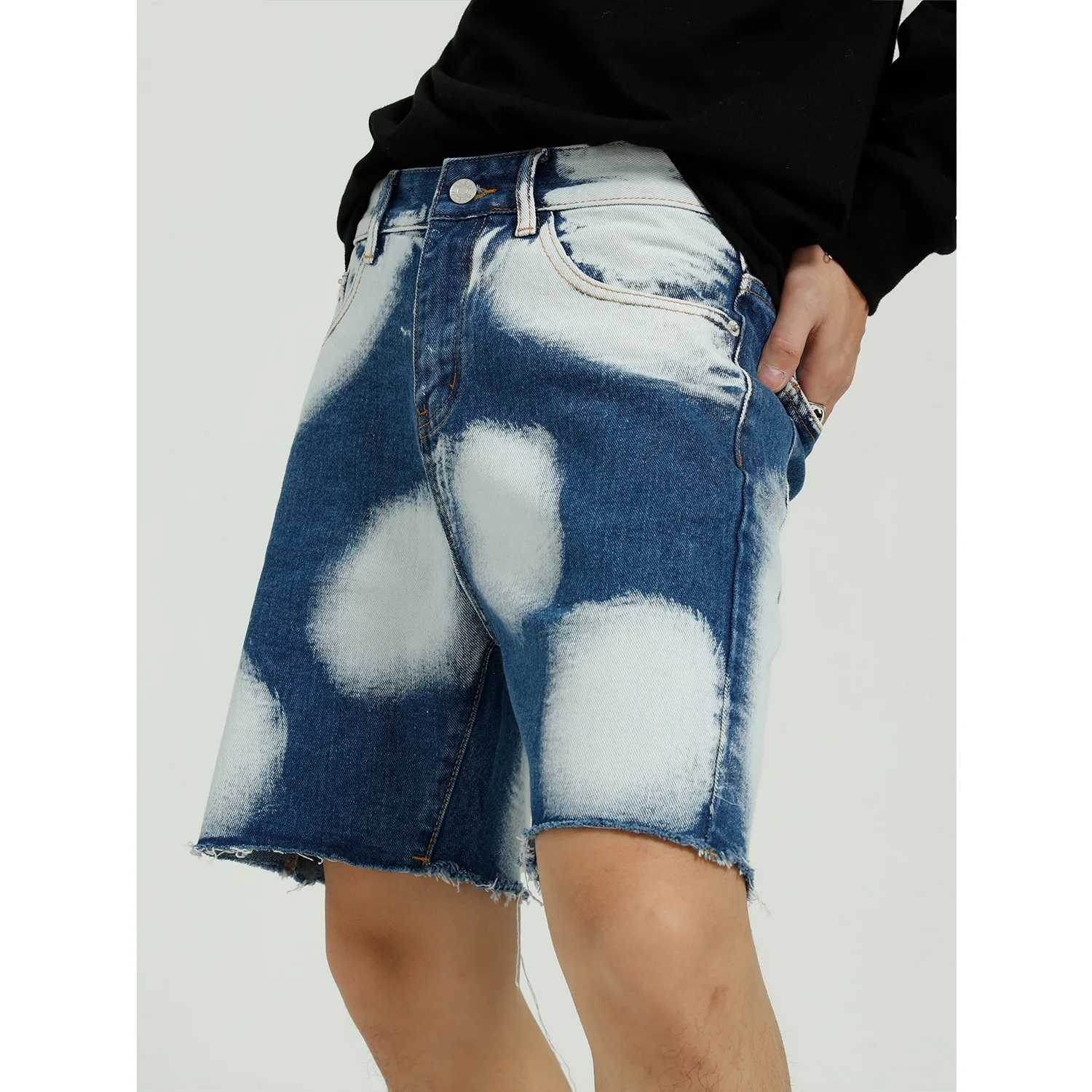 

Брюки мужские, прямые, в стиле ретро, свободного кроя, в стиле хип-хоп, с широкими штанинами, для защиты пола, весна-лето 2021