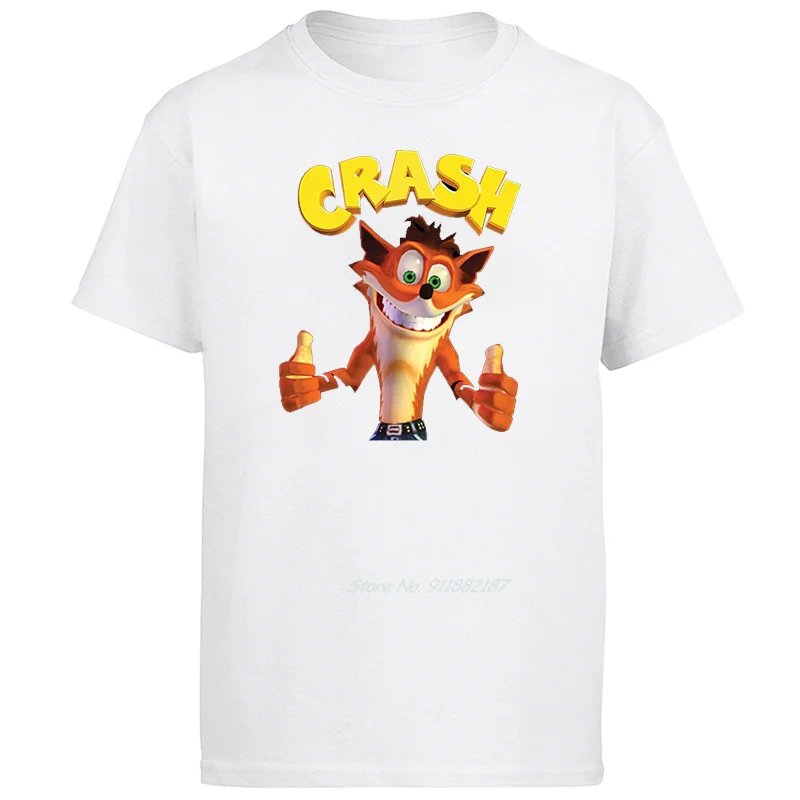 

Классические футболки с рисунком аварии Bandicoot, футболка с коротким рукавом и круглым вырезом, летняя мужская одежда