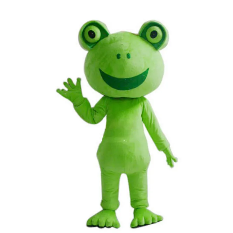 

2019 Green Frog Mascot Costume Suits Cosplay Party Game Outfits Clothing Promotion Carnival Halloween Xmas Easter Adults Fursuit