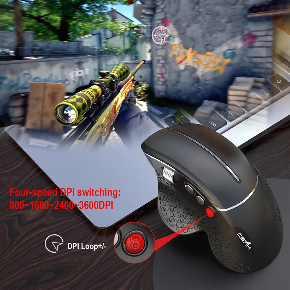 Hxsj T32 USB беспроводная мышь 2,4 ГГц 3600 dpi эргономичная оптическая 6 кнопок игровая эргономичная мышь для настольного ноутбука