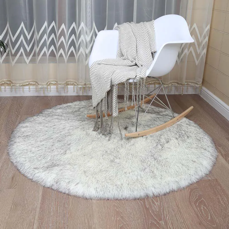 

1pc Artificial Sheepskin Rug Chair Cover Bedroom Mat Artificial Wool Warm Hairy Carpet Seat Textil Fur Area Rugs 30/50/60/90cm
