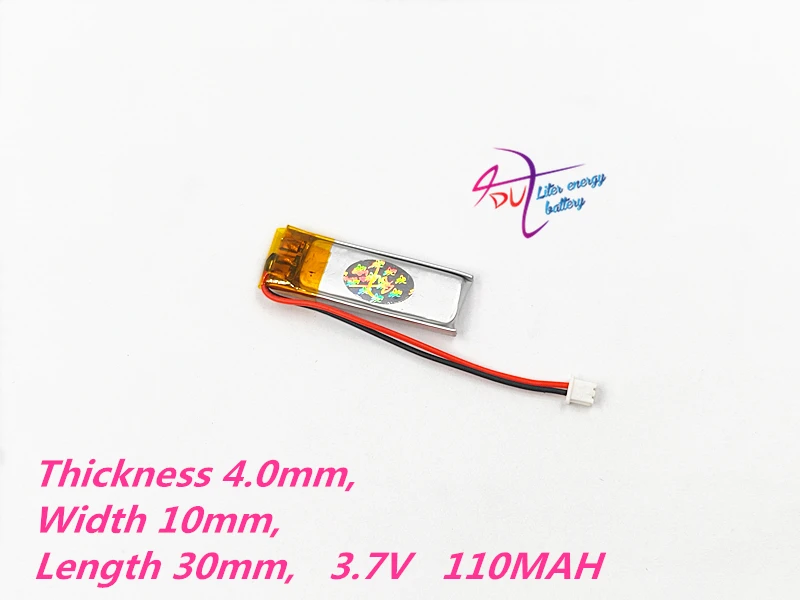 JST ZH 1 5 мм 2-контактный 3 7 в 110 мАч литий-полимерный аккумулятор 401030 для Mp3 GPS PSP bluetooth