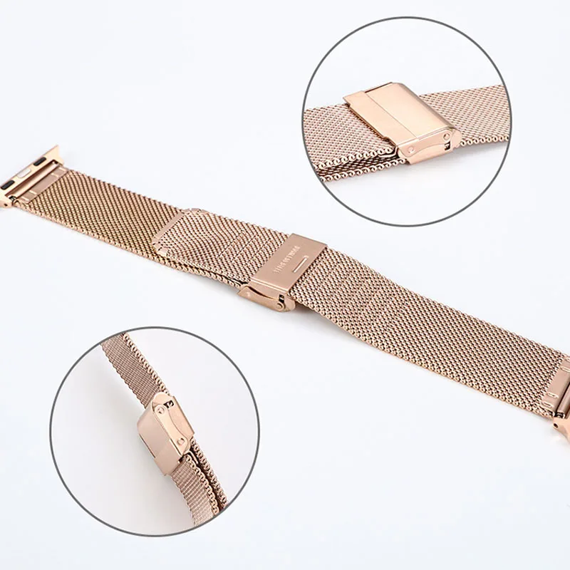

Applicable Apple Watch Apple Watch Stainless Steel Mesh Strap Watch Accessories Strap 38mm 42mm