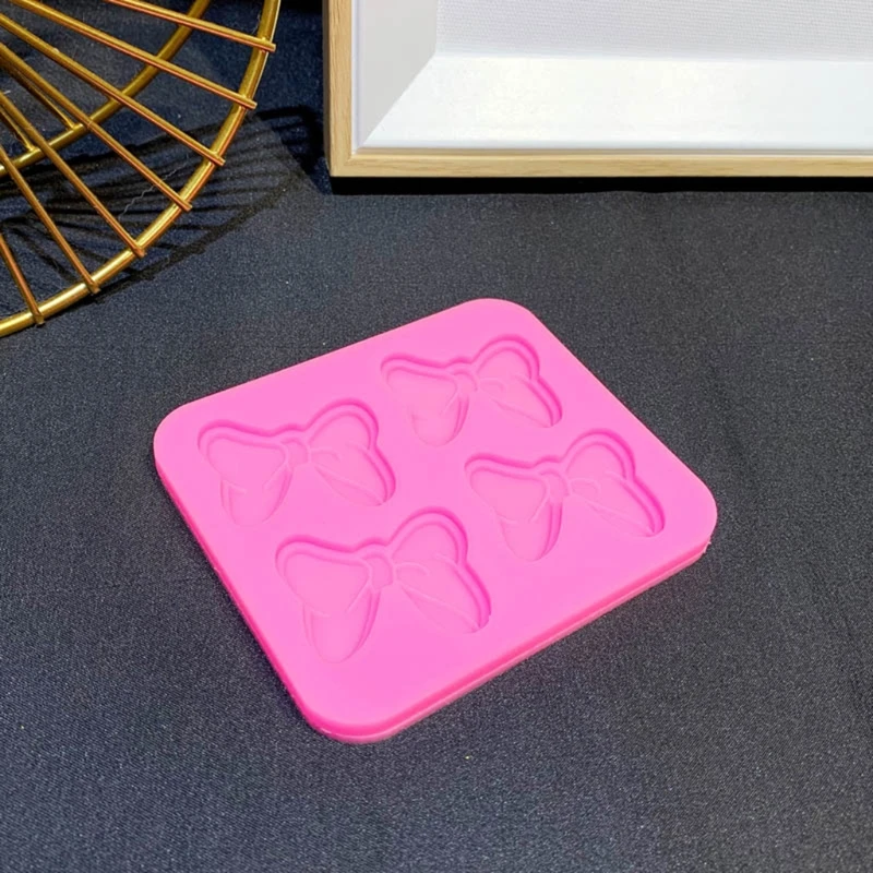 

Cartoon Bow Epoxy Resin Mold Bowknot Aromatherapy Plaster Soap Silicone Mould DIY Crafts Ornaments Casting Tools