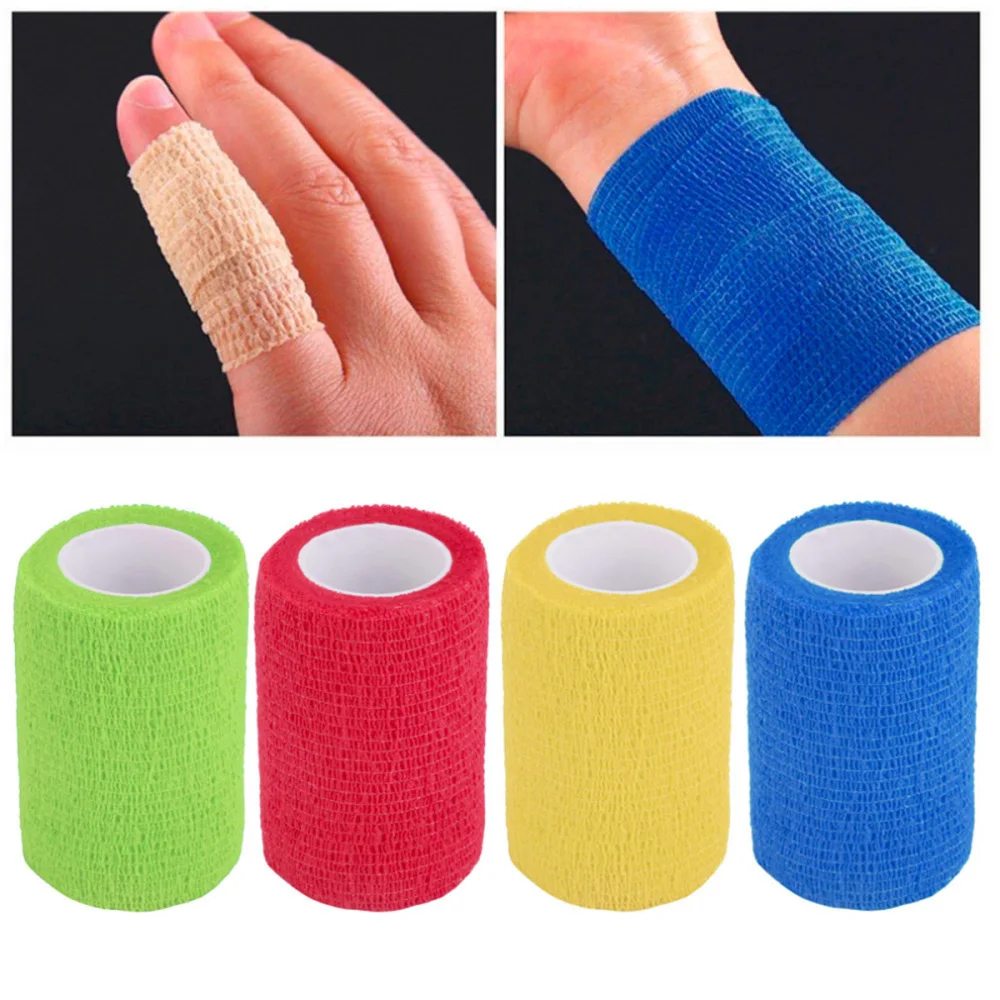 

6pcs Cohesive Bandages Self Adherent Wrap Tape Stretch Athletic Strong Elastic First Aid Tape (Skin Color)