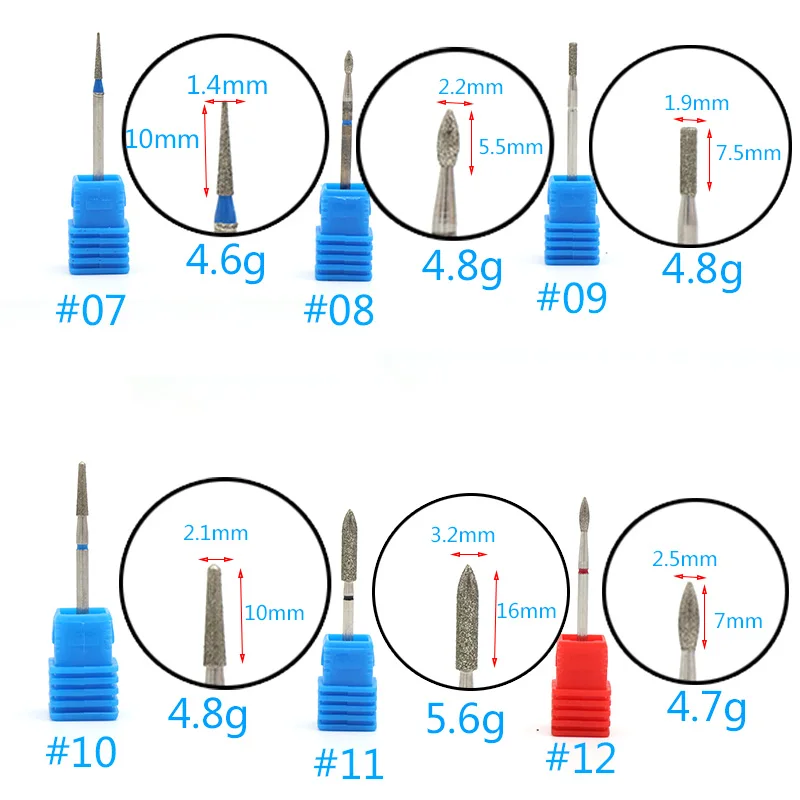 1 шт. Вольфрамовая стальная Шлифовальная головка для ногтей разные типы фреза
