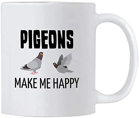 Забавные подарки голубей. Новая керамическая кружка 11 унций для любителей птиц.