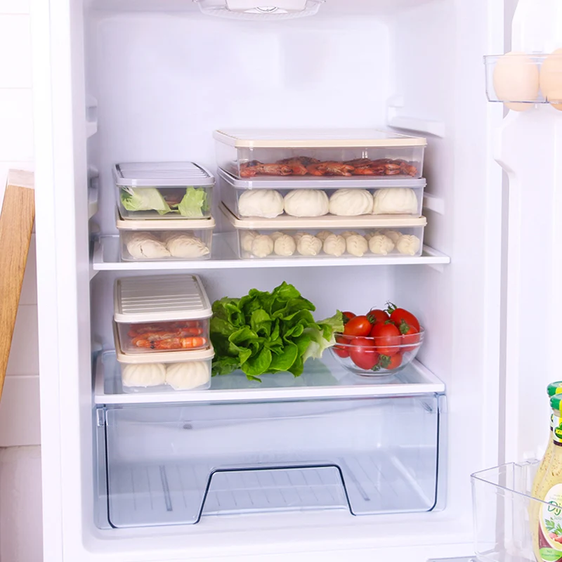 Ящик для хранения кухонного холодильника с крышкой герметичный хрустящий