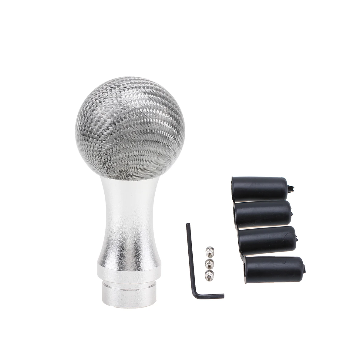 POSSBAY Car Gear Shift Knob Shifter Lever Knobs Black/Silver Carbon Fiber Head Handball Auto Interior Accessories | Автомобили и