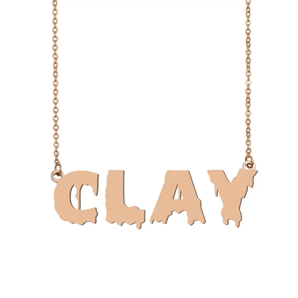 Глиняное именное ожерелье Крутое кровавое художественное для Хэллоуина и дня