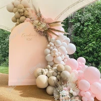 156pcs doubled cream peach memorial day party arch background baby shower celebration decoration birthday balloon garland kits