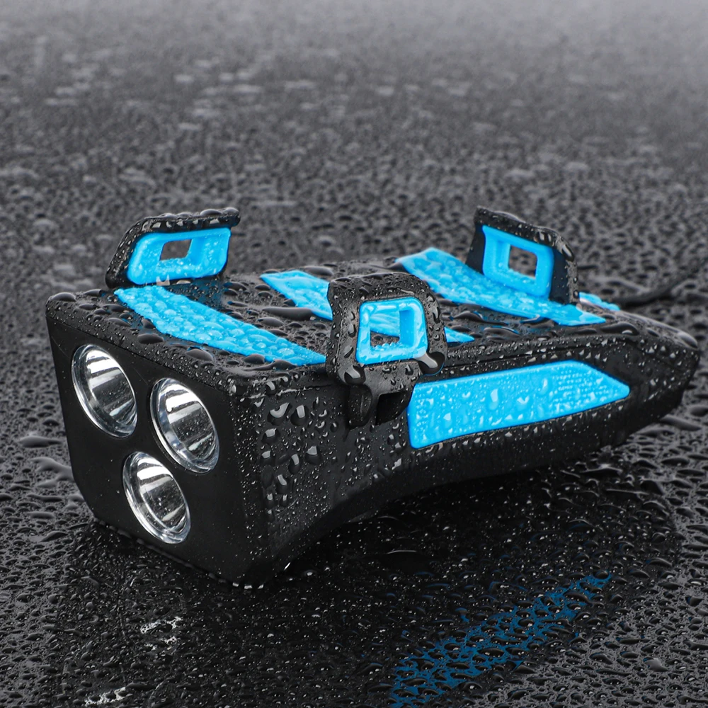 Multifunction 4 IN 1 Bike Light 400 Lumens Flashlight Horn Phone Holder Power Bank Bicycle Front | Спорт и развлечения
