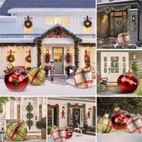 60cm large christmas balls christmas tree decorations outdoor pvc inflatable xmas gift ball ornament baubles toys without light