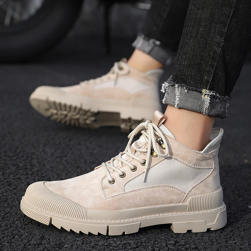 

Men's Boots Western Boots Men Timber Land For Coturno Mens Leather Winter Cowboy Work MEN ANKLE BOOTS Protective Combat