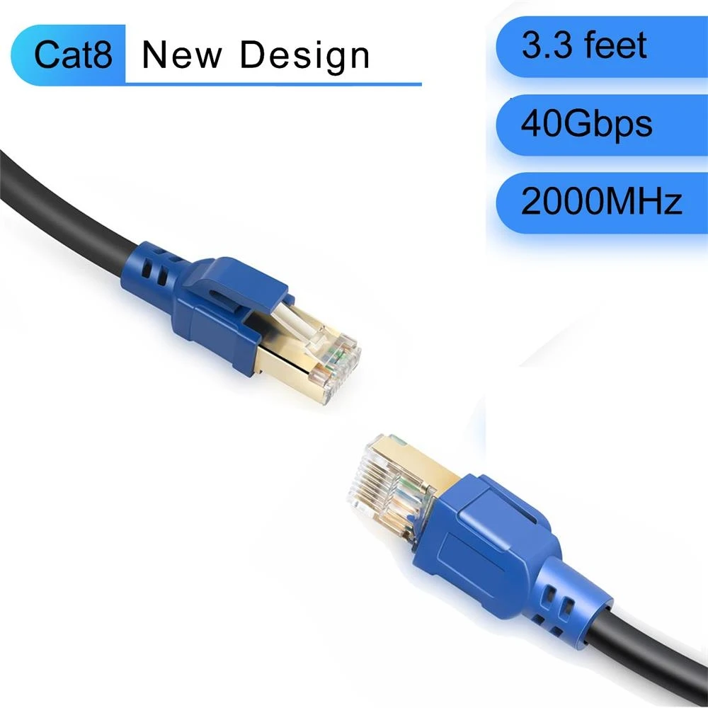 Cat8 сетевой кабель круглая линия сетевая Перемычка тест Чистая медь компьютерный
