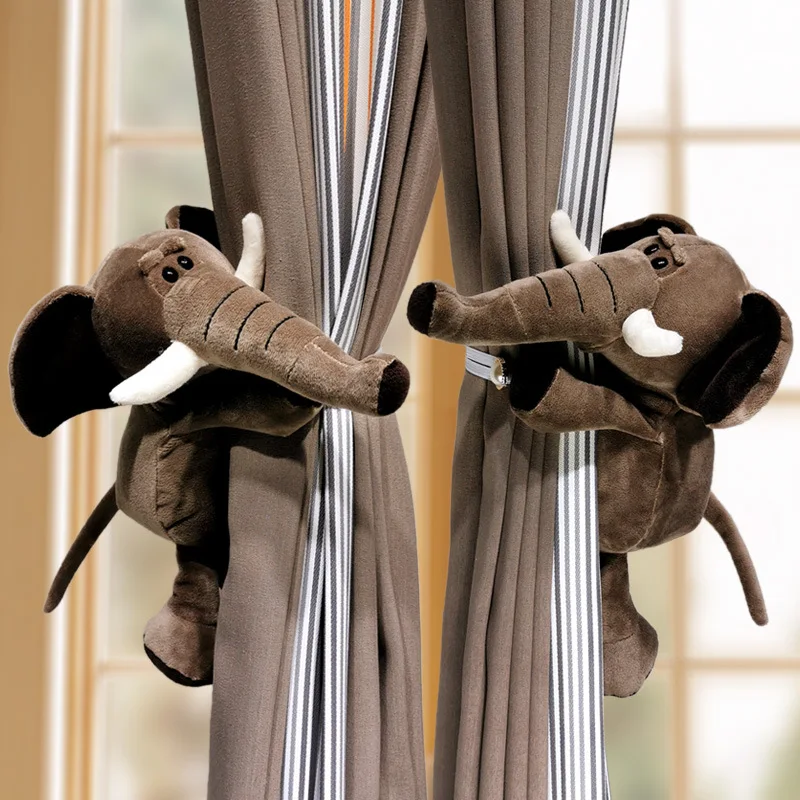 2 шт./лот лесные животные мягкие плюшевые куклы игрушки занавес пряжка веревка