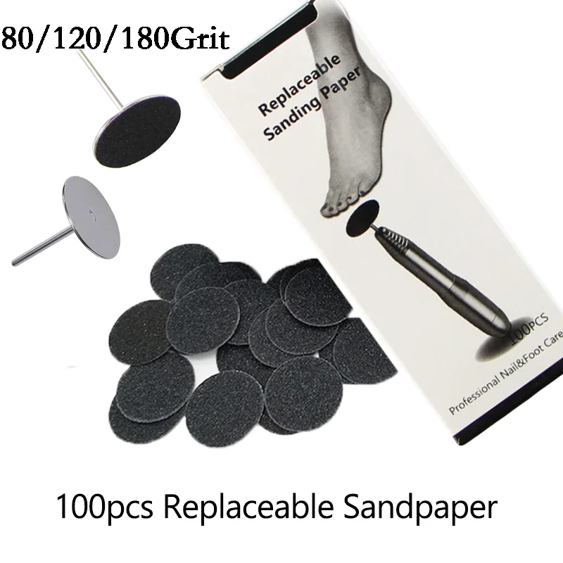 

Replaceable Sandpaper Callus Remover Tools For Electric Foot File Disc Cuticle Hard Dead Skin Pedicure Tools 100pcs