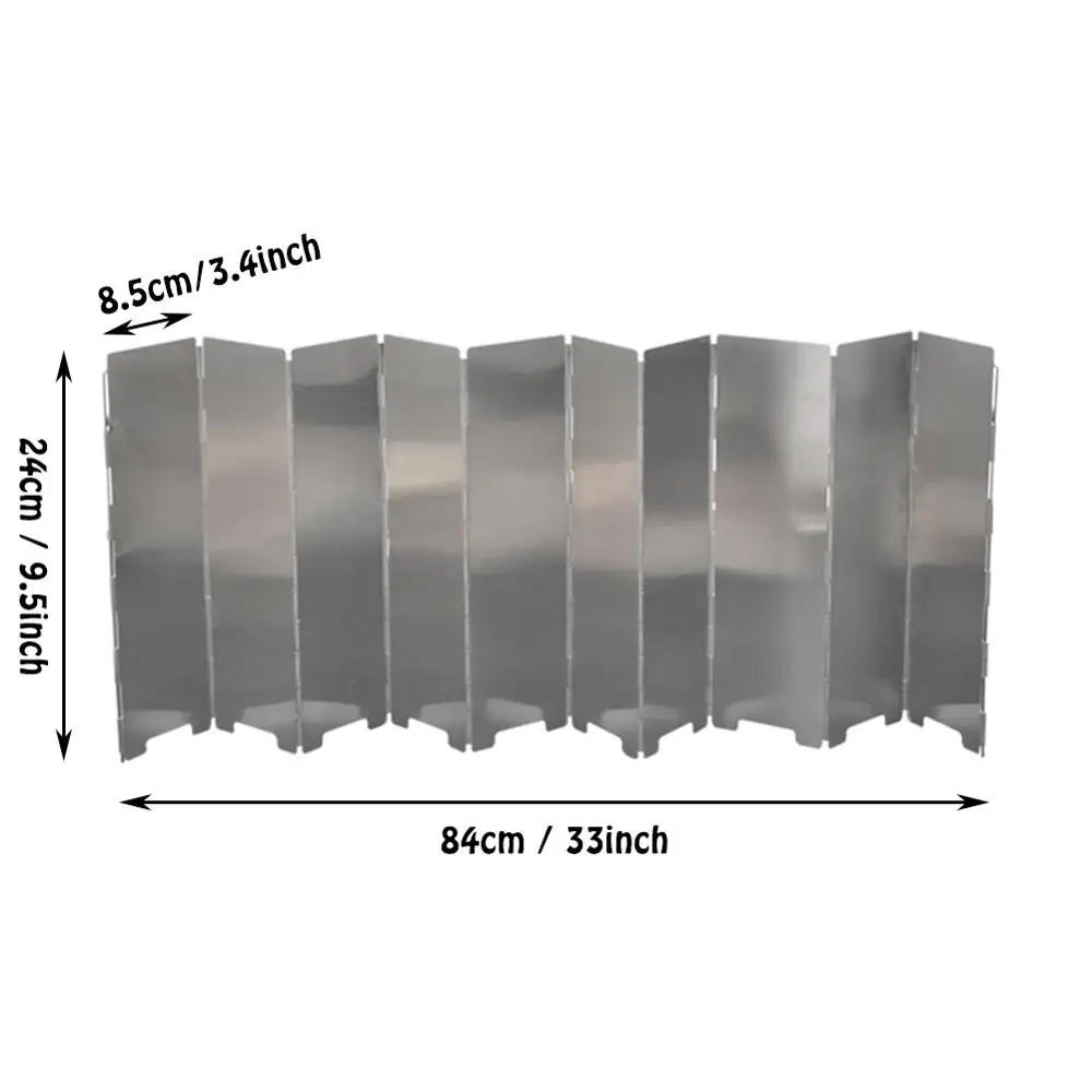 Складная уличная кухонная плита 10 тарелок ветрозащитная газовая ветровое стекло