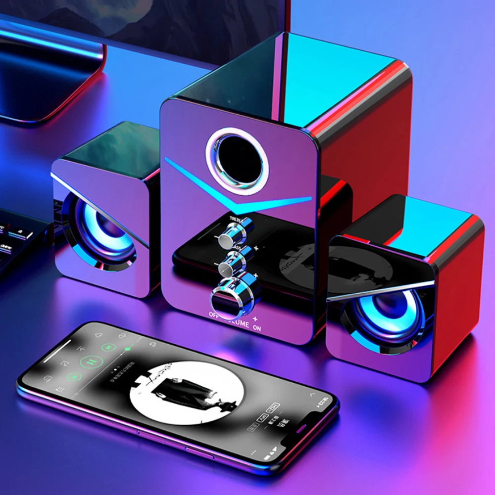 Bluetooth динамик для ноутбука сабвуфер 9D тяжелые басы музыкальный громкоговоритель