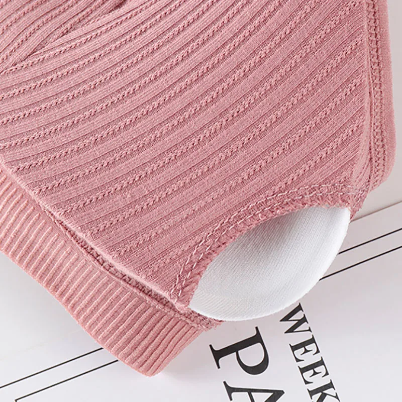 Женский однотонный Мягкий трикотажный Бралетт нижнее белье бюстгальтер