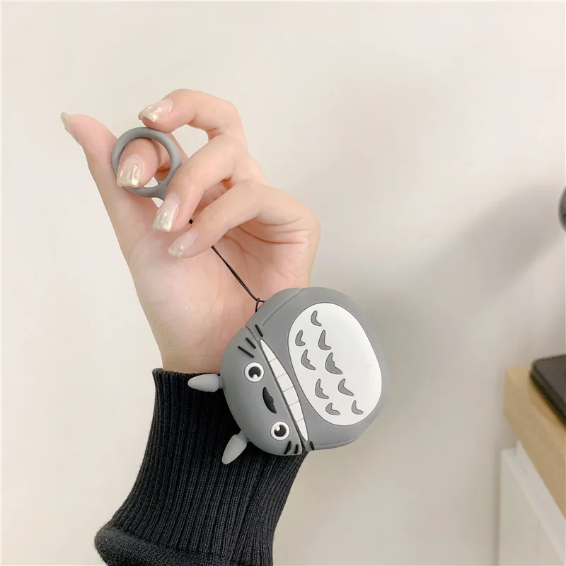 Мягкие силиконовые сумки для Air Pods 1 милый чехол Totoro Apple Airpods 2 Япония Животное