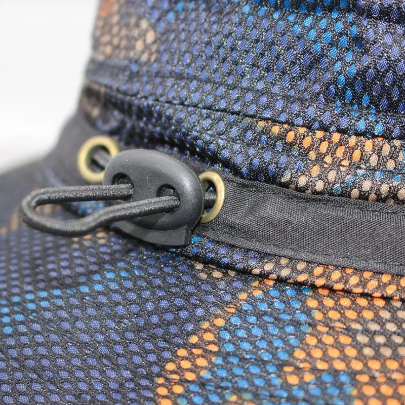 2020 Men Camouflage Bucket Fishing Hat Big Wide Brim Breathable Mesh Outdoor Hunting Safari Fisherman Sun Visor Panama Hats Cap |