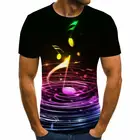 Новинка 2020, Мужская футболка для музыки, футболка с 3d гитарой, футболка с принтом, одежда в готическом стиле для аниме, футболка с коротким рукавом