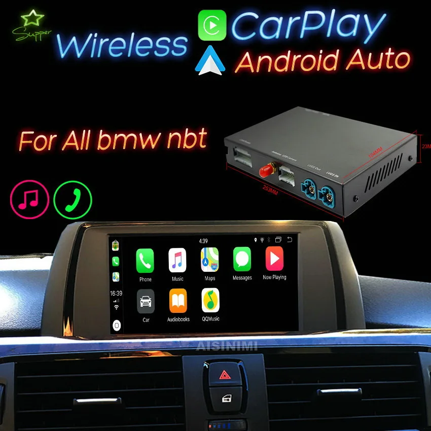 Aisinimi для BMW 1 2 3 4 5 6 7 серии F30 F10 F34 F32 F33 F20 F02 F56 IOS беспроводной Apple Carplay Android