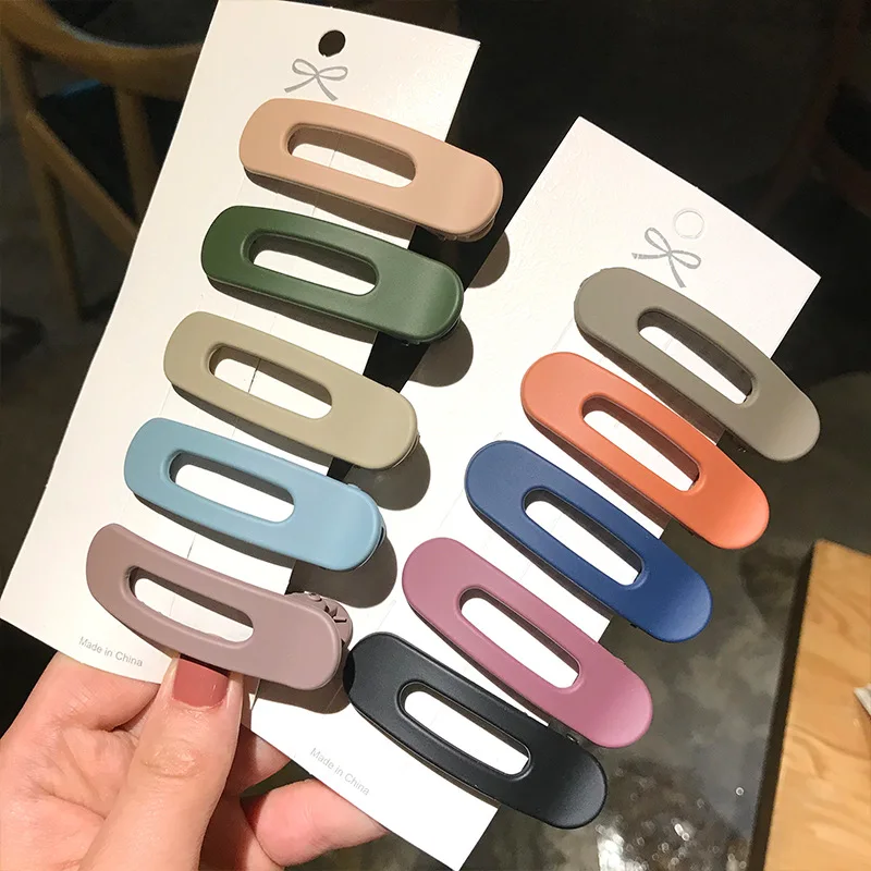 

Sweet Macaron Color Large Style Hairpin Side Clip Big Barrette Back Head Bangs Hair Clips Trendy Hair Accessories For Women Girl