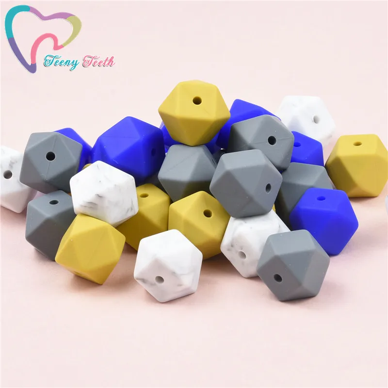 Подростковые зубы 10 шт. королевский синий горчичный серый смешанный 14-17 мм