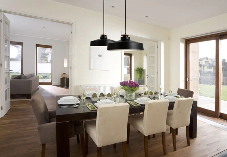 Современная светодиодная Подвесная лампа алюминиевый абажур деревянный круглый