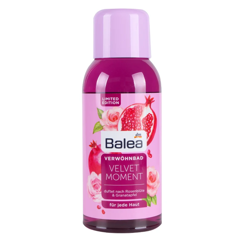 

Balea Pomegranate Velvet Moment Bubble Bath Shower Gel 500ml Body Lotion Treatment for Silky-smooth Beautiful Firming Dry Skin