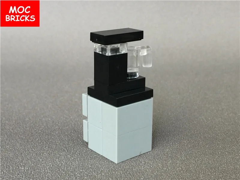 2 компл./лот кубики MOC DIY Семья Мини диспенсер для воды чашка с соломкой Питьевая
