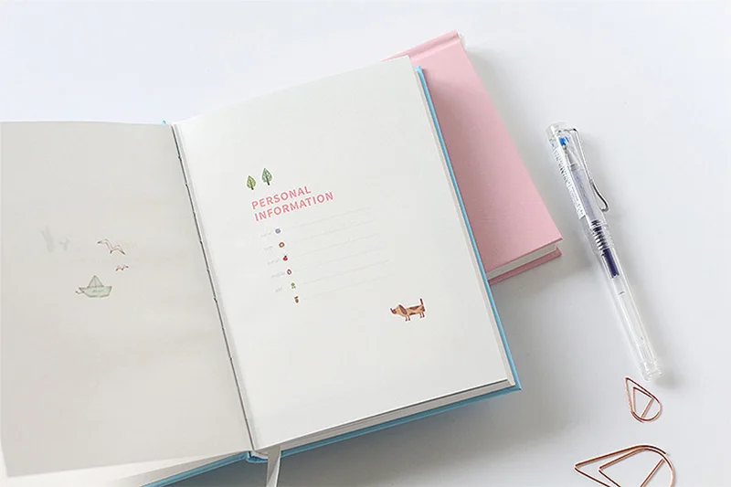 MyLifeUNIT Color inner page Schedule Notebook Planner Animal Fruit Stationery Notebook A5 Life Weekly Monthly Daily Organizer