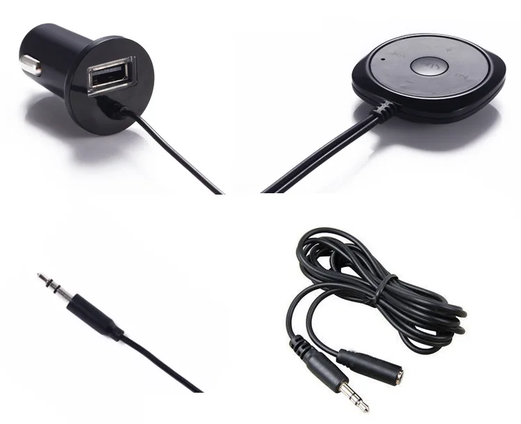 Громкой связи прикуриватель Магнитная база Bluetooth автомобильный комплект MP3 A2DP 3,5 мм AUX аудио музыкальный приемник адаптер USB зарядное устройство