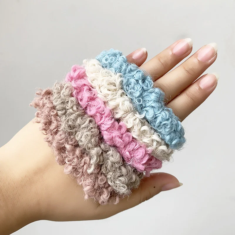 Высокоэластичная резинка для волос широкое кольцо утолщенная махровая кобура из