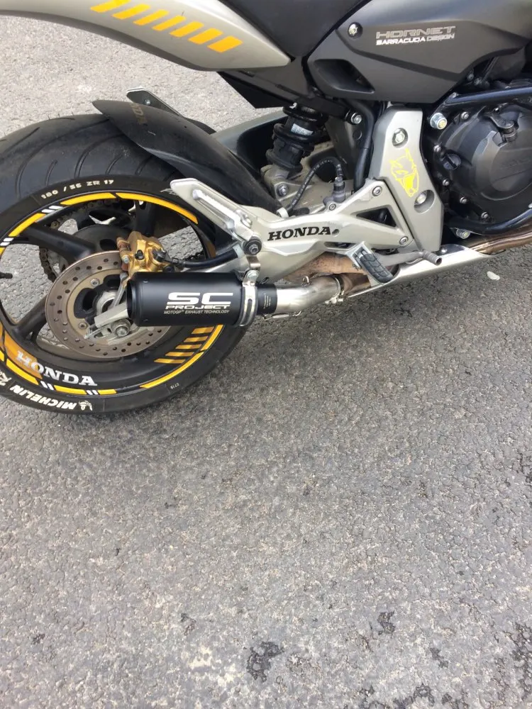 Слипоны CB600F cb600 Hornet мотоцикл Выхлопная система наконечник глушитель средней соединительная трубка труба для Honda Hornet 600 CB600F Hornet