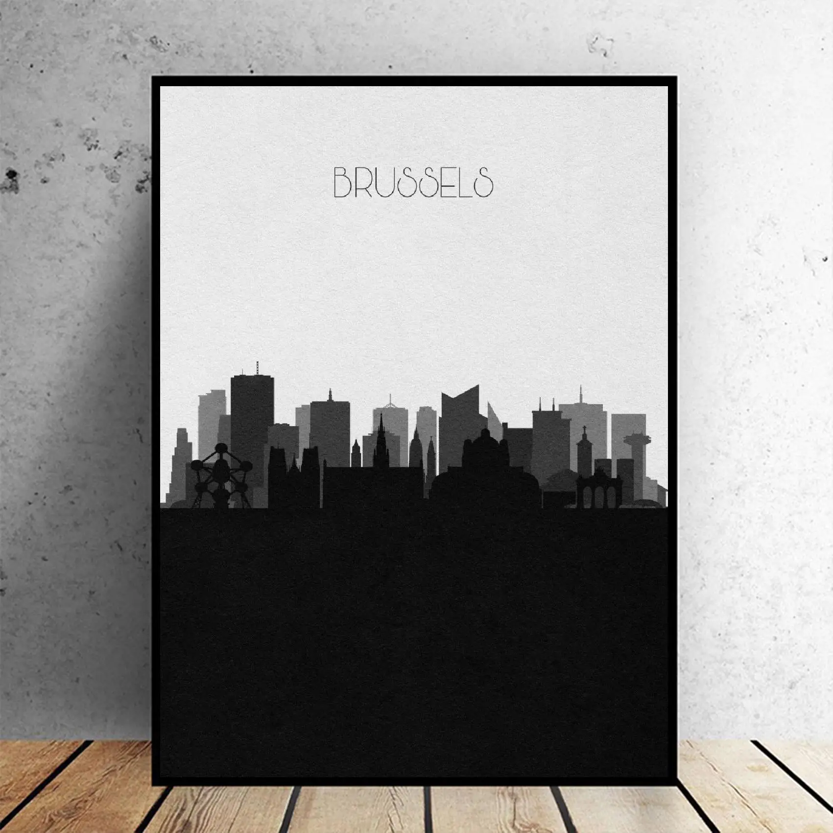 Холст с рисунком на холсте Брюсселя настенный плакат современным минималистским