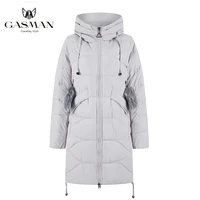 gasman 2021 winter women brand coat jacket down medium length winter women hooded warm parka fox fur women outerwear coats 18821