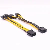 10pcslot eps cpu 12v 8 pin to dual 8 62 pin graphics card pci express power extension cable adapter cable mining card 20cm
