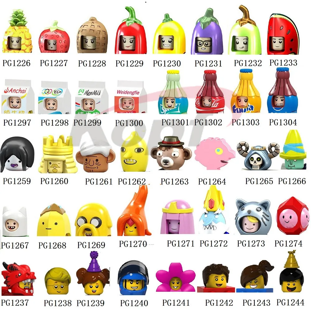 Конструктор мультяшный питьевые фрукты Единорог имбирь человек акула костюм