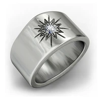 megin d new hot sale punk hiphop simple star zircon metal rings for men women couple family friend fashion design gift jewelry