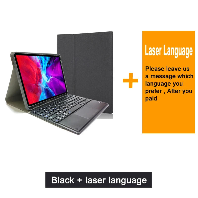 Bluetooth клавиатура ткань Стиль чехол для iPad 10 2 2019 7th 2020 8th генерал трекпад с