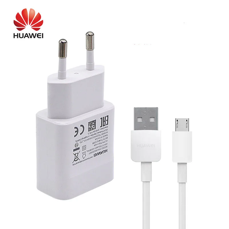 Оригинальное зарядное устройство huawei 5 В 2 А ЕС адаптер питания Micro usb кабель P8 mate 8