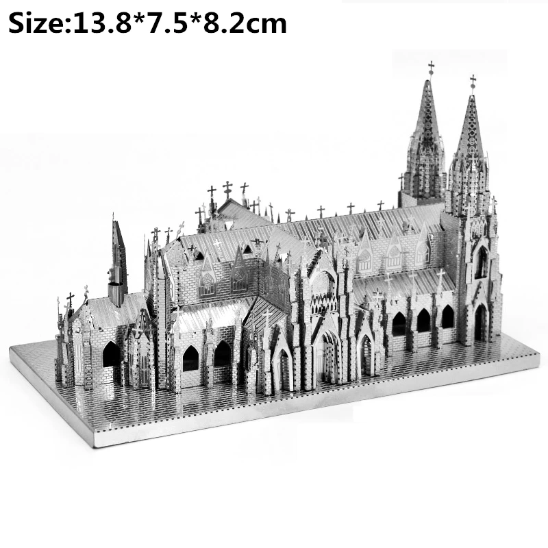 Св. Патрик's Cathedral 3D металлические Пазлы Новый здания Нью Йорка модель Наборы